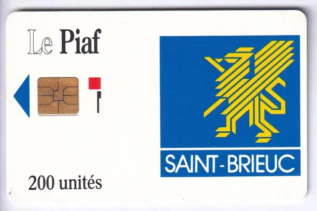 Piaf Parking Carte / Card .. Saint Brieuc 200U So3 Blason 91  1.000Ex. Chip/Puce