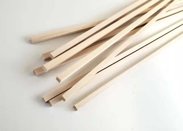 Wood Beams Posts 3/16 x 3/16 x 18" long x10 Basswood Model Making Dollhouses