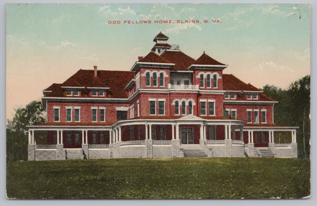 State View~Odd Fellows Home Elkins West Virginia~Vintage Postcard