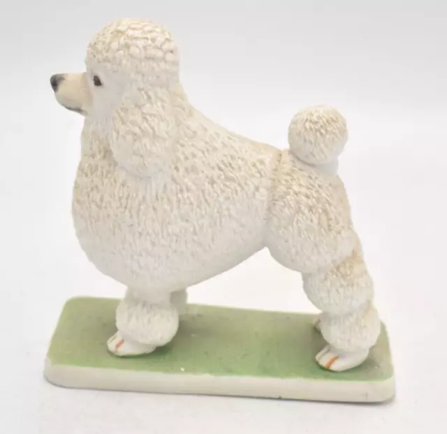 Vintage White Poodle Dog Figurine Statue Ornament Decorative