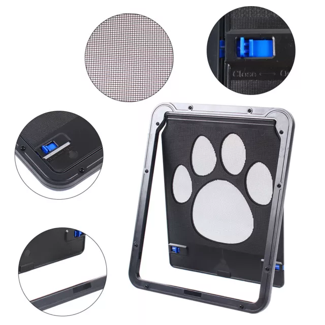 Medium Small Large Pet Cat Dog Magnetic Lock Lockable Safe Flap Door Anti-aging