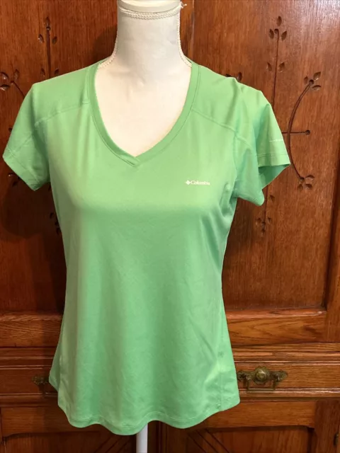 Columbia Omni Freeze Zero Womens Medium Short Sleeve Shirt in Green