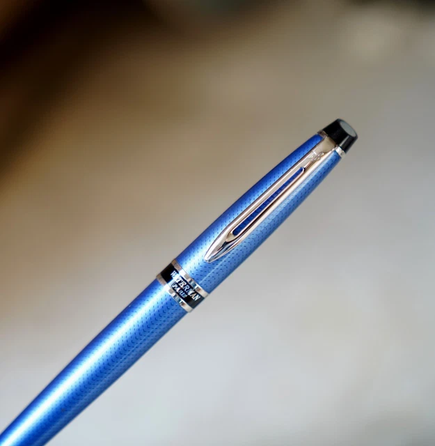 Stylo Plume Waterman Expert Bleu Laqué - Plume Métal, étui Inclus
