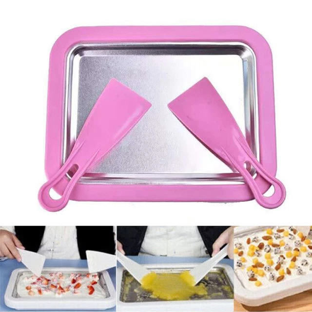 Máquina de rollos de hielo máquina de sartén máquina pala de hielo pala de plástico para helados de alta calidad
