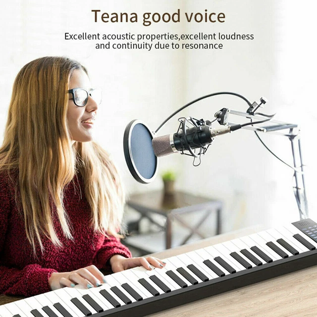 Piano Digitale Portatile Pieghevole 88 Tasti RELAX4LIFE - Bluetooth, MIDI E Pedale Incluso, Ideale Per Principianti E Musicisti In Viaggio