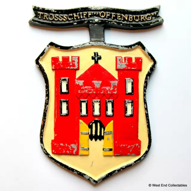 FGS Offenburg A1417-Old German Navy Bundesmarine Ship Tampion Plaque Badge Crest