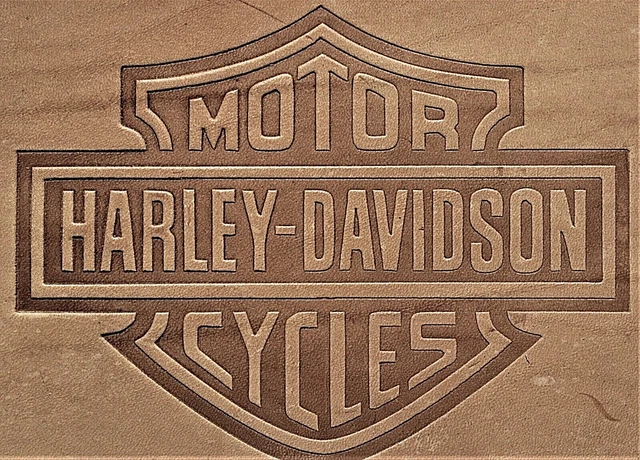 Leather Embossing Stamp HARLEY DAVIDSON SHIELD for Veg Tanned Leather