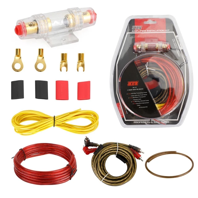 1500W 10GAUGE Câble MJ-8 Car Câblage d'amplificateur Kit l'audio RCA Sub Wire E3