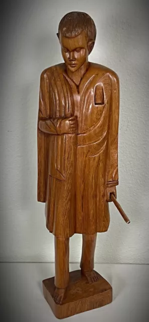 Ancienne vintage très grande sculpture Malgache en bois précieux de Madagascar