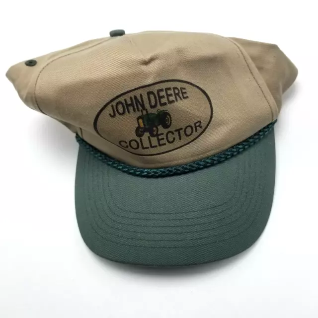 JOHN DEERE COLLECTOR Farm Hat Cap Beige Adult Used Snapback Bg2D $10.79 ...