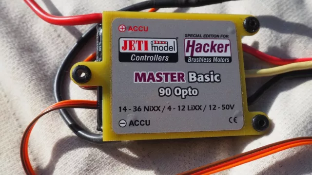 HACKER JETI MASTERSPIN  BASIC 90 AMP OPTO ESC SPEED CONTROLLER 4-12 LiPo / 12S