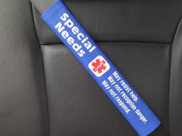 Special Needs Medical Alert Seat Belt Safety Cover