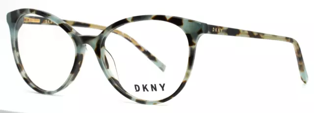 DKNY DK5003 320 Teal Tortoise Womens Cat Eye Full Rim Eyeglasses 53-16-135 B:43