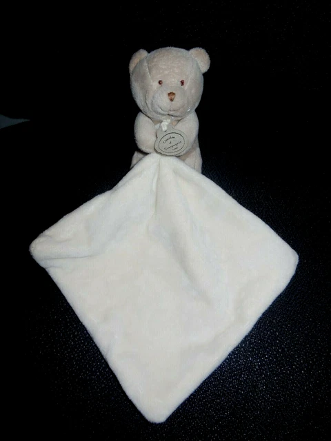 66/ DOUDOU ET COMPAGNIE petit ours ourson beige marron + mouchoir 2 dispo