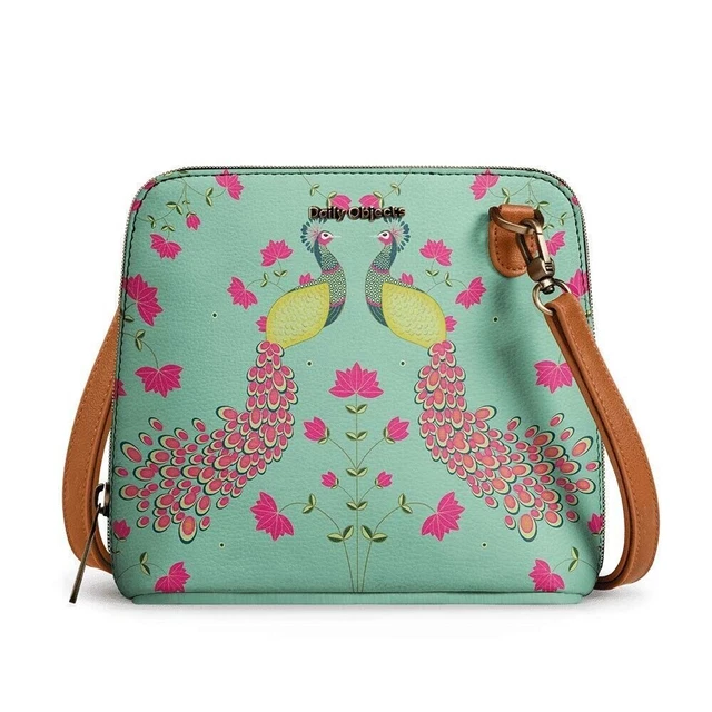 Hecho a Mano Trapecio Sling Crossbody Bolsa Con Duradero Vegan Piel Material B10