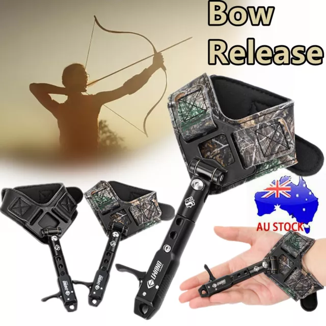 Archery Caliper Release Aids Adjustable Wrist Strap Trigger Compound Bow Hunting