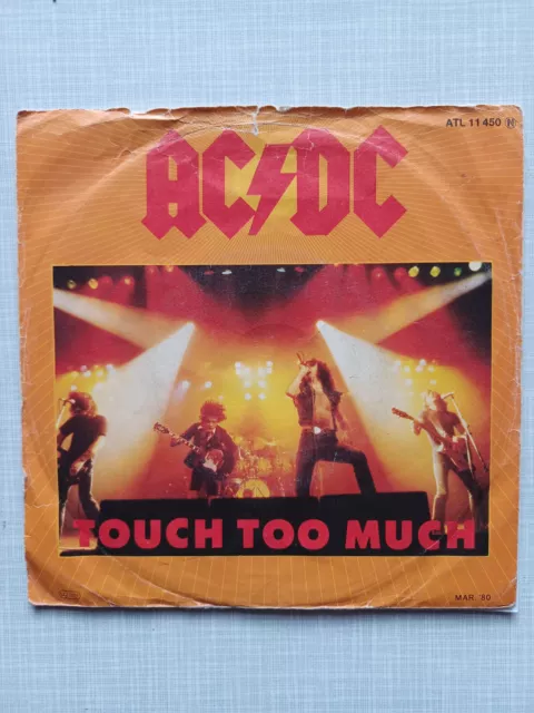 AC/DC – Touch Too Much / Live Wire  7" single ger 1980 Hard Rock Heavy Metal