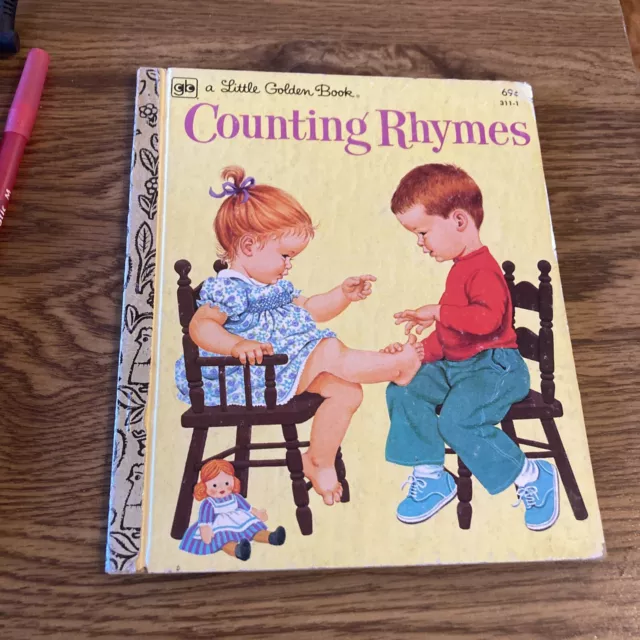 A Little Golden Book ; Counting Rhymes 1979 w/ Orig Disney Ad/Order form in back