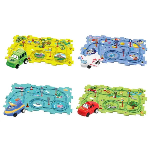 Puzzles Track Play Set Funny Brain Development Learning Toys Rail Car Building