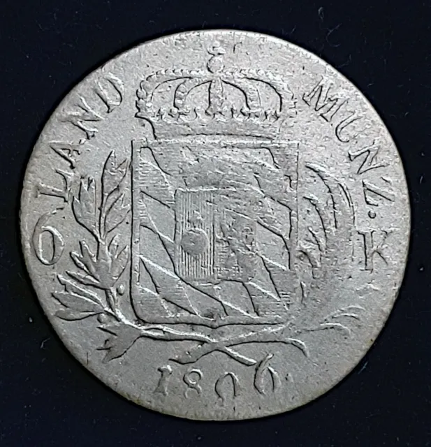 6 Kreuzer, 1806, Königreich Bayern, Maximilian Joseph, selten