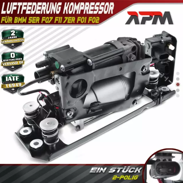 Luftfederung Kompressor + Halterung +Ventilblock für BMW 5er F07 F11 7er F01 F02