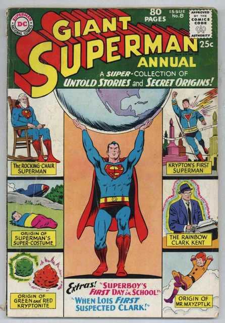 Superman Annual #8 Secret Origins! Mxyzptl Kryptonite '63/'64 DC Comics (j#5333)