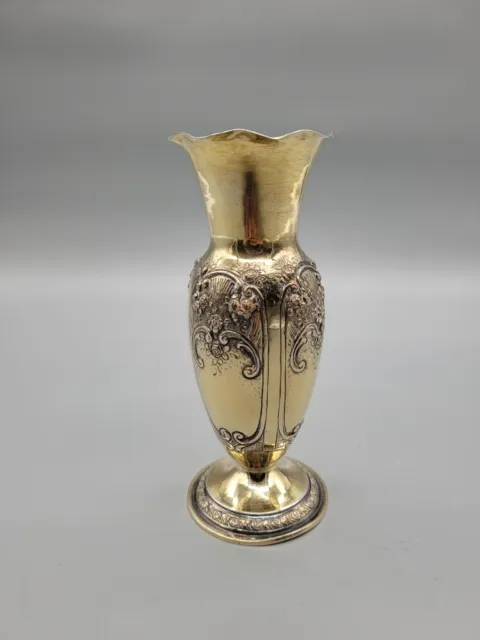 Elegante Jugendstil-Vase aus 800 Silber von Adam Manns Dörnigheim