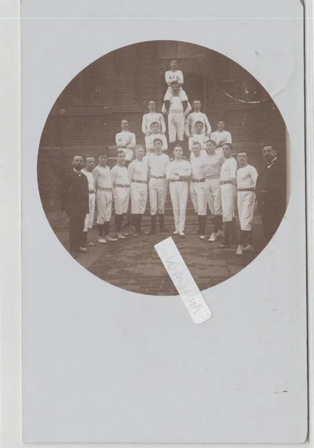 Sport Sportler Turner  alte Fotokarte gest. Essen 1910