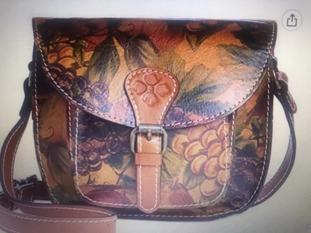 Patricia Nash ARGOS CROSSBODY Shoulder Bag HERITAGE FLORAL LEATHER NWT MULTI