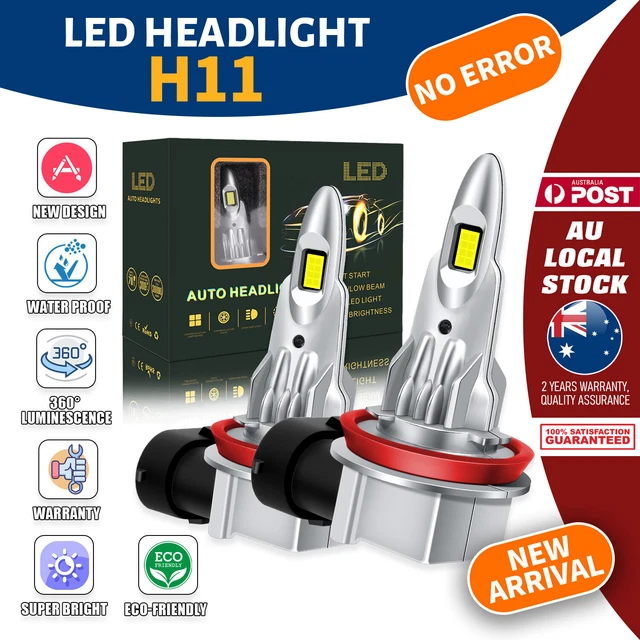 SHENKENUO H11 LED Headlight Kit – 6000K White 3000 Lumens – High/Low Beam Conversion