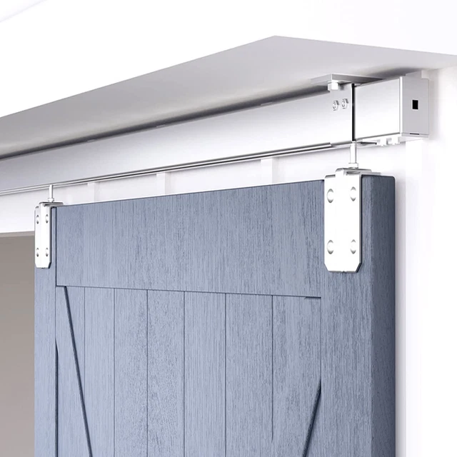 6FT Galvanized Box Rail Track Sliding Barn Door Hardware for Exterior Barn Door