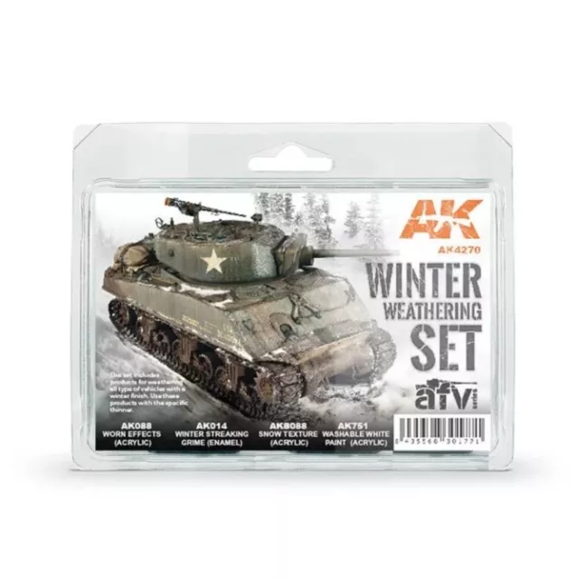 AK Interactive AK4270 - Hiver Altération Jeu - 3x17 ML + 1x35 ML - Neuf