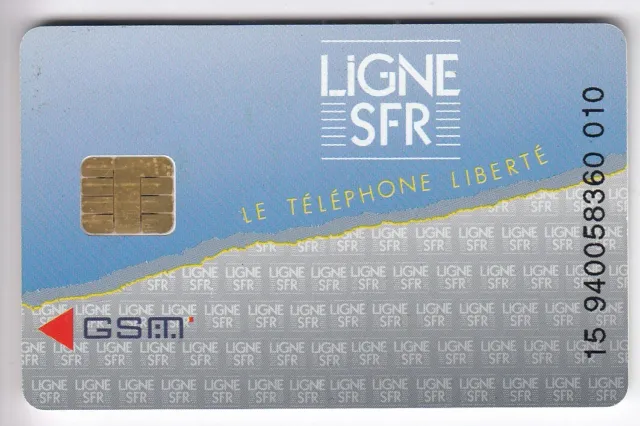 Telecarte Gsm Sim Collector .. France Schlumberger Sfr Fl. Rouge +N° Chip/Puce