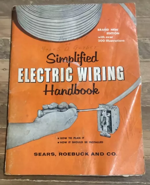 Simplified Electrical Wiring Handbook Sears, Roebuck and Co. 1960
