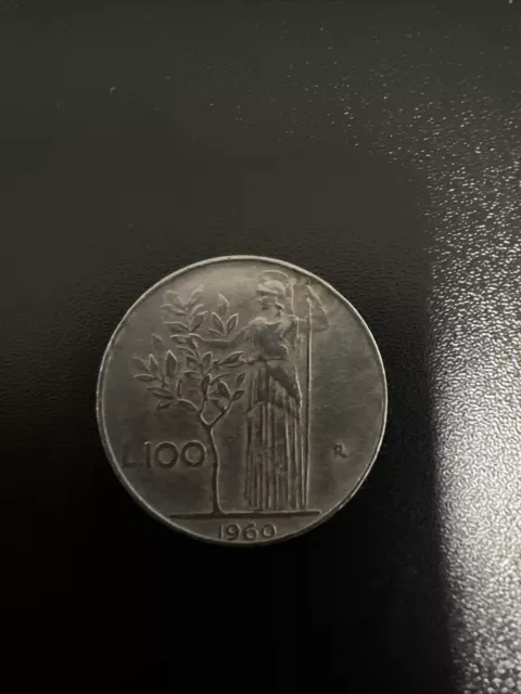 Italien 100 Lire 1960, Edelstahl, 🇮🇹 (B191)