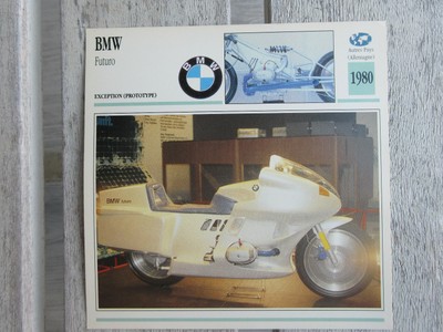 BMW FUTURO PROTOTYPE 1980 Moto Fiche de Collection Atlas Images Photo 