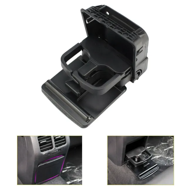 Rear Center Console Armrest Cup Holder For VW Jetta Golf MK5 MK6 GTI EOS Rabbit