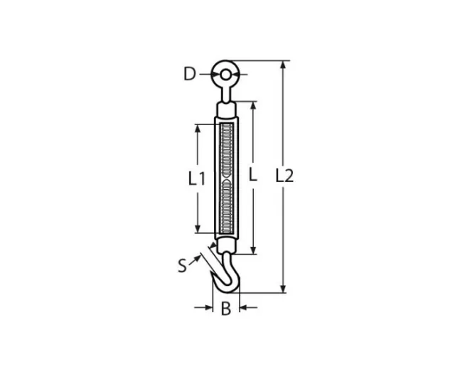 Inox Dispositif de Serrage Öse-haken V4A M4-M20 Câble Traction Tendeur Corde 2