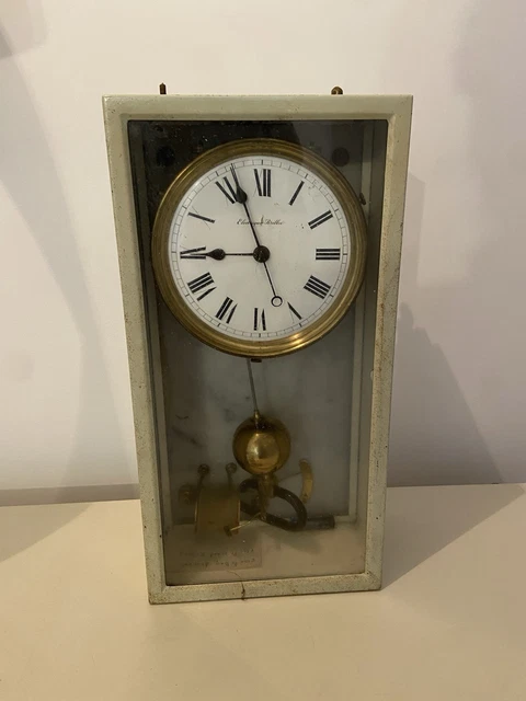 Cadran Horloge Alu Laqué Blanc ø 19 Cm - Style Charles X / Brocot (neuf)