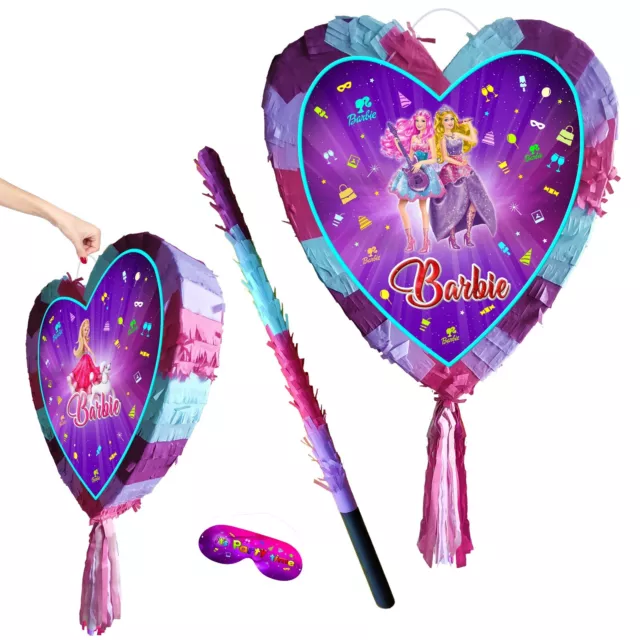 barbie Heart smash Pinata theme party game supplies birthday dolls dream house