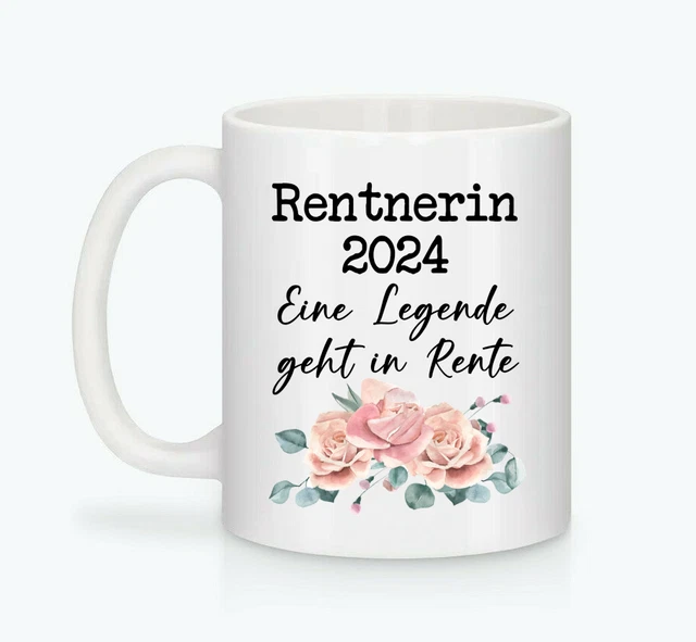 LUSTIGE KAFFEE SPRUCH Tasse Rentner 2024 Ruhestand Legende Rente