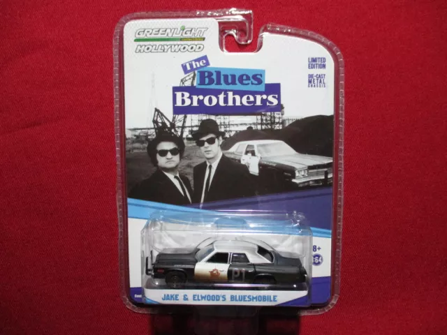 Blues Brothers Jake + Elwood Bluesmobile 1974 Dodge Monaco Police Movie Car 1/64