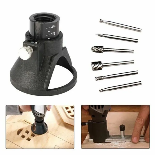 Dremel Rotary Multi Tool Cutting Guide HSS Router Drill Bits Set Attachment Kit