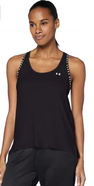 2022 Under Armour Ladies Knockout Tank Top Vest UA Gym Training Running Girls M