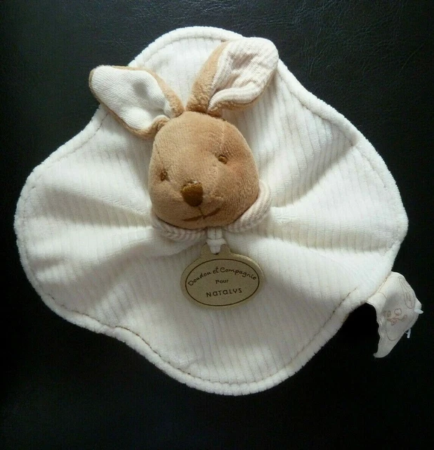 O4. DOUDOU ET COMPAGNIE PLAT ROND NATALYS  LAPIN écru  marron beige - TTBE