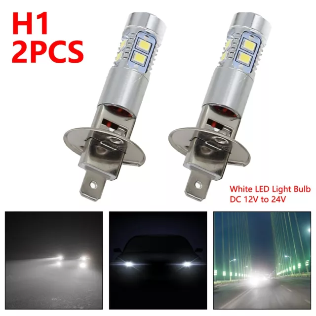 H1 Phare Antibrouillard LED Lampe 1800 Lm 2pcs 50W Creer Feu Diurne Conduite DRL