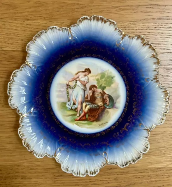 Austria Victoria Carlsbad Kauffmann Porcelain China Classic Scene Picture Plate