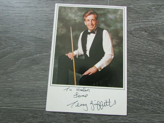 Terry Griffiths Snooker Player Early Original Hand Signed Promotional Photo