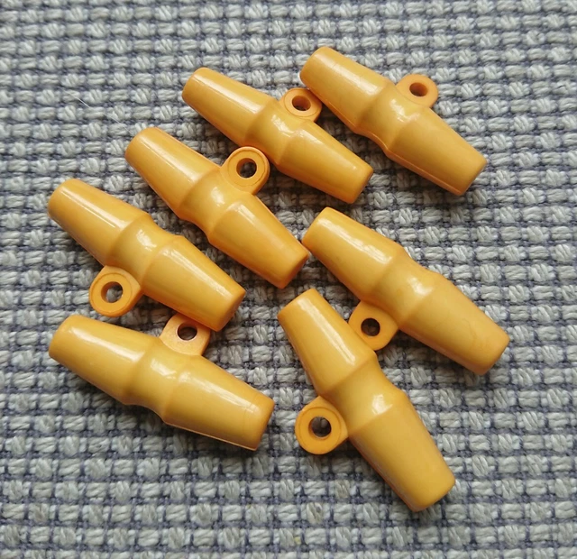7 x Palancas de melocotón 32 mm Botones Vintage Abrigo Aran Cárdigan Tejer Artesanías