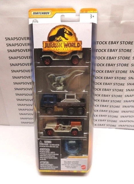 Pack De 5 Voitures Matchbox Jurassic World Dominion 2022 - Collection Legacy - 1:64